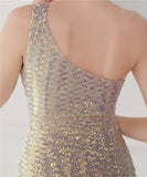 【8色】ロングドレス 高品質 キラキラ ナイトドレス 宴会 ワンショルダー 演奏会 XH2-YEY18891#