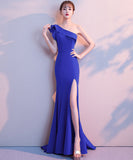 【8色】ロングドレスワンーショルダーマーメイド宴会演奏会ナイトドレスセクシーエレガントXH2-YEY16023#