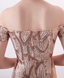 【4色】ロングドレス キラキラ パーティードレス オフショルダー お姫様 誕生日 演奏会 宴会 XH2-YEY1371#