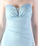 【8色】ロングドレス ナイトドレス ベアトップ 華奢感 キラキラ 宴会 演奏会 誕生日 XH2-YEY31978#