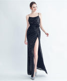 【10色】ロングドレス 高品質 キラキラ ナイトドレス 宴会 美足効果 エレガント 演奏会 XH2-YEY31235#