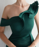 【6色】ロングドレス ナイトドレス 宴会 ワンショルダー フリル 演奏会 誕生日 XH2-YEY19559#