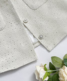 【上下セット】Black&white ツイードスーツ セレブ風 ミニドレス 高級感 真珠 キラキラ 大人可愛い 同伴 エレガントXH2-MYK0556