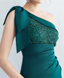 【5色】ロングドレス Party ワンショルダー セクシー キャバドレス セクシー 誕生日 演奏会 宴会 XH2-YEY19967#