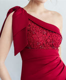 【5色】ロングドレス Party ワンショルダー セクシー キャバドレス セクシー 誕生日 演奏会 宴会 XH2-YEY19967#