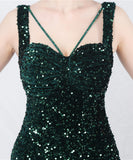 【7色】ロングドレス ナイトドレス スリート 華奢感 キラキラ 宴会 演奏会 誕生日 XH2-YEY31801#