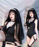 【4点セット】ハロウィン コスプレ ホラー 個性派 シスター セクシー ユニーク XH2-XJ-J098