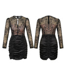 手作り ミニドレス タイトドレス キャバドレス セクシー レース 高品質 ナイトクラブ XH2-JY50623