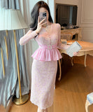 手作り キャバドレス レース セクシー セレブ風 高品質 フリル 気質 XH2-JY20843