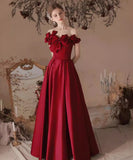 ロングドレス ベアトップ フラワー カラードレス 高級感 ウェディングドレス 宴会 演奏会　XH2-MBYD-6.1