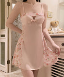 セクシー ルームウェア パット付き パジャマ レース 花柄 XH8-GR4946