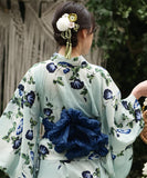 【日本翌日発送】ワンピース浴衣 3点セット 二部式浴衣 レディース セパレート浴衣 兵児帯 キャミワンピ 簡単 簡易 大人 レトロ 可愛い おしゃれ 工場直販 全25タイプ  YKT-25D-014