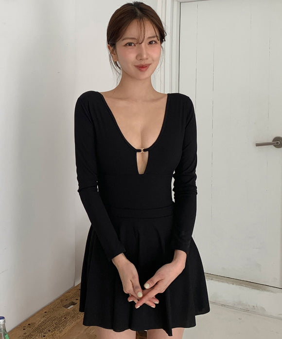 【2点セット】水着 ビキニワンピース Aライン 体型カバー モノキニ 露出控え 着痩せ 気質 フラワー カワセクシー  XH7-DP-A22364