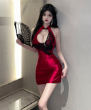 ハロウィン チャイナコスプレ セクシー 肌見せ 谷間魅せ えちえち XH2-18YX1864