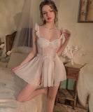 2色 ベビードール ルームウエア パジャマ 透け感 セクシー XH8-WYTS1940