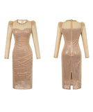 膝丈ドレス キラキラ パーティー 手作り ダイヤモンド Queen セレブ風 XH2-JY11106