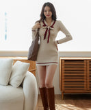 【2色】ミニドレス ニットドレス セクシー エレガント 気質 着痩せ 女子力 XH2-MLS8247