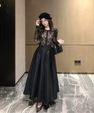 【2点セット】ロングドレスレースエレガントAラインセレブ風大人可愛い着痩せ気質XH2-XKD-D342-904-Nov22