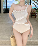 ビキニ 水着 モノキニ 体型カバー ワンショルダー セクシー 温泉 ビーチ 海 着痩せ 気質 タンキニ XH7-SNM554