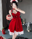 【3点セット】クリスマ サンタコス Aライン 着瘦せ 大人可愛い セクシー サンタ服 コスプレリボン XH2-JXL-S11