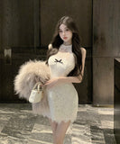 ミニドレス レース キャバドレス リボン カワセクシー 指名 エレガント タイトドレス XH2-XKD-D355-5950-Oct25