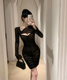 ミニドレス キャバドレス チュール 水玉柄 非対称 セクシー パーティー 宴会 XH2-ZED888564DXH238A