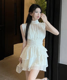 ミニドレス 気質 エレガント ロマンチック風 フリル セレブ風 XH2-DD88323DXH342