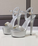 【6色】ハイヒール パンプス 15cm キラキラ スリッパ 美脚効果 歩きやすい 流行り OL 百掛け 透かし彫り ヒール 靴 XH5-JJMX8661-72