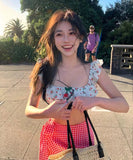 3点セット ビキニ 水着 フリル セクシー ガーリー 小胸さん ビーチ 海 温泉 XH7-CF661