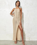 【3色】サンドレス ビーチ 旅行 海辺 スリット セクシー ハワイ XH2-MX-ZS2116