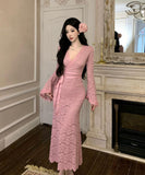 【3色】ロングドレス レース キャバドレス 谷間見せ セクシー 気質 エレガント 指名 XH2-ZED888568XH238A