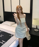 ミニドレス エレガント 着痩せ 気質 宴会 パーティー 大人可愛い 同伴 キャバクラ XH2-MXX5773