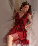 【4色】ルームウェア セクシー パジャマ エロかわいい レース リボン XH8-GR2535