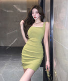 【2色】ミニドレス タイトドレス エレガント 通勤 気質 おしゃれ 韓国っぽ 大人可愛い XH2-ZED8885091DXH651