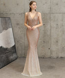 【5色】ロングドレス 高品質 キラキラ ナイトドレス 宴会 マーメイド 演奏会 XH2-YEY18079#