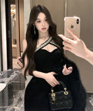 ミニドレス キャバドレス キラキラ ワンーショルダー chic パーティー セクシー 高級感 セレブ風 XH2-XKD-D355-5990-Nov21