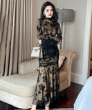 手作り ロングドレス 高品質 レース チュール フリル セクシー エレガント マーメイド XH2-JY20743