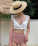 【2色】ビキニ 水着 モノキニ かわいい フリル ビーチ 旅行 XH7-XYX-Q2373