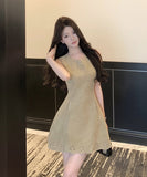 ミニドレス Aライン 高級感 宴会 パーティー キャバドレス 着痩せ 気質 ノースリーブ 大人可愛い XH2-XKD-D529-6906-Jun3