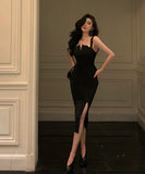 膝丈ドレス キャバドレス エレガント 気質 谷間魅せ 指名 セクシー XH2-DD3848