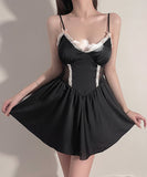 【black&pink＆green】パジャマ ルームウェア セクシー レース 肌見せ カワセクシー XH8-MSL237