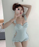 【2色】水着 ビキニ 夏 フリル セクシー 大人可愛い モノキニ ビーチ 旅行 XH7-CF2333