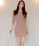 秋新作 ミニドレス エレガント 気質 タイトドレス セクシー XH2-ZED882508BH506