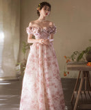 手作り バースデーロングドレス 宴会 パーティー オフショルダー 演奏会 刺繍 高級感 エレガント XH2-MBYD-ltao845146245543