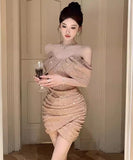 ミニドレス キャバドレス party キラキラ 非対称 セクシー 指名 おしゃれ XH2-DD6130