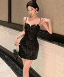 ミニドレス キラキラ キャバドレス パーティー ナイトクラブ セクシー queen おしゃれ XH2-DD4155