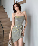 キャバドレス セクシー 非対称 chic 美足効果 ミニドレス XH2-DD4652