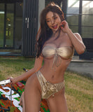 ビキニ セクシー 水着 モノキニ ビーチ HOT GIRL ゴールデン 三角ビキニ XH7-DP-A30980