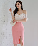 膝丈ドレス キャバドレス エレガント 気質 結婚式 二次会 Sweet タイトドレス XH2-ZED888011BH506