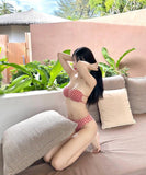 ビキニ 水着 ワンピース セクシー ガーリー ベアトップ ビーチ 海 温泉 XH7-SY24930